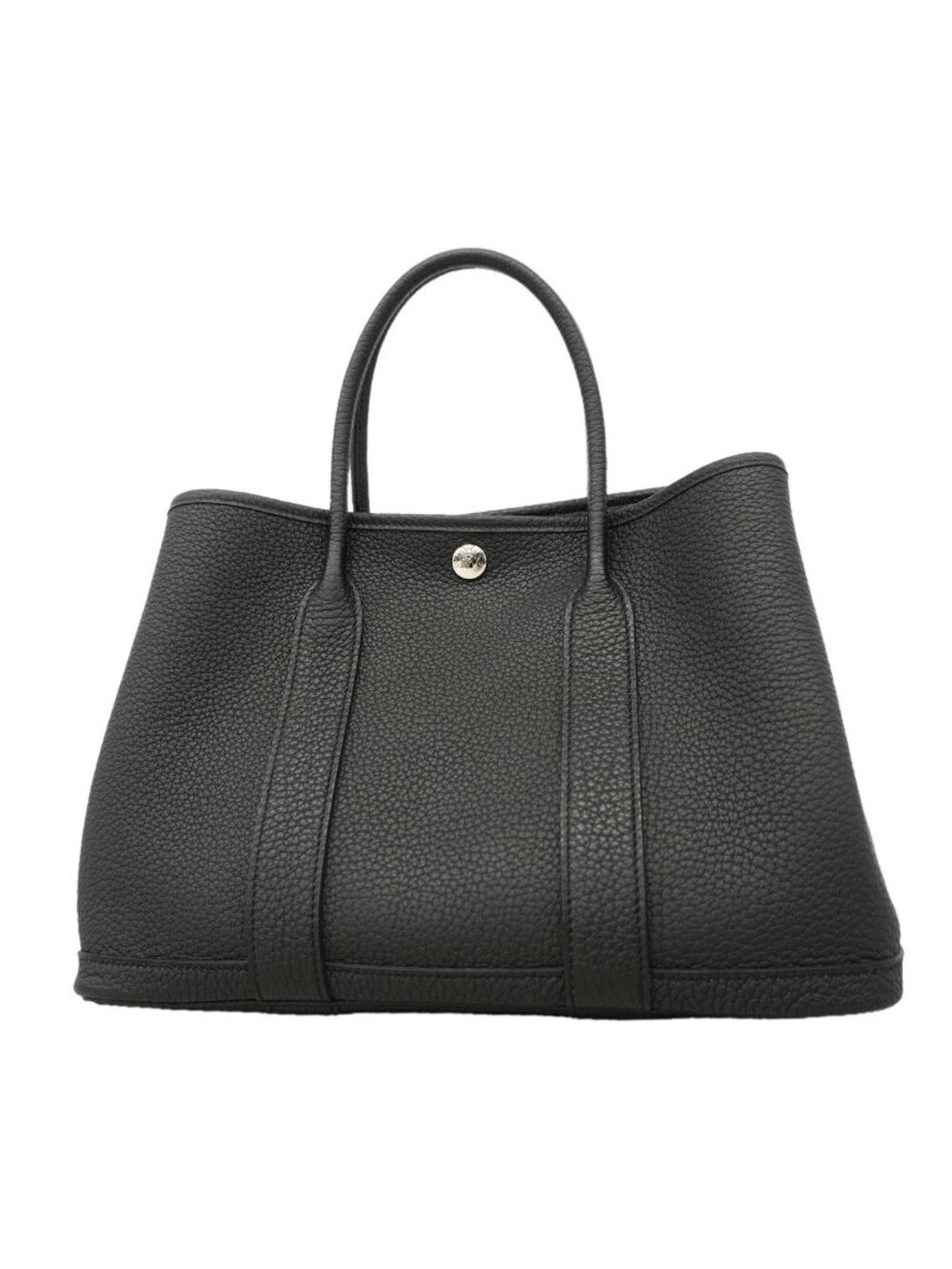 Hermes Tote Bag Garden Party TPM Negonda Black Silver